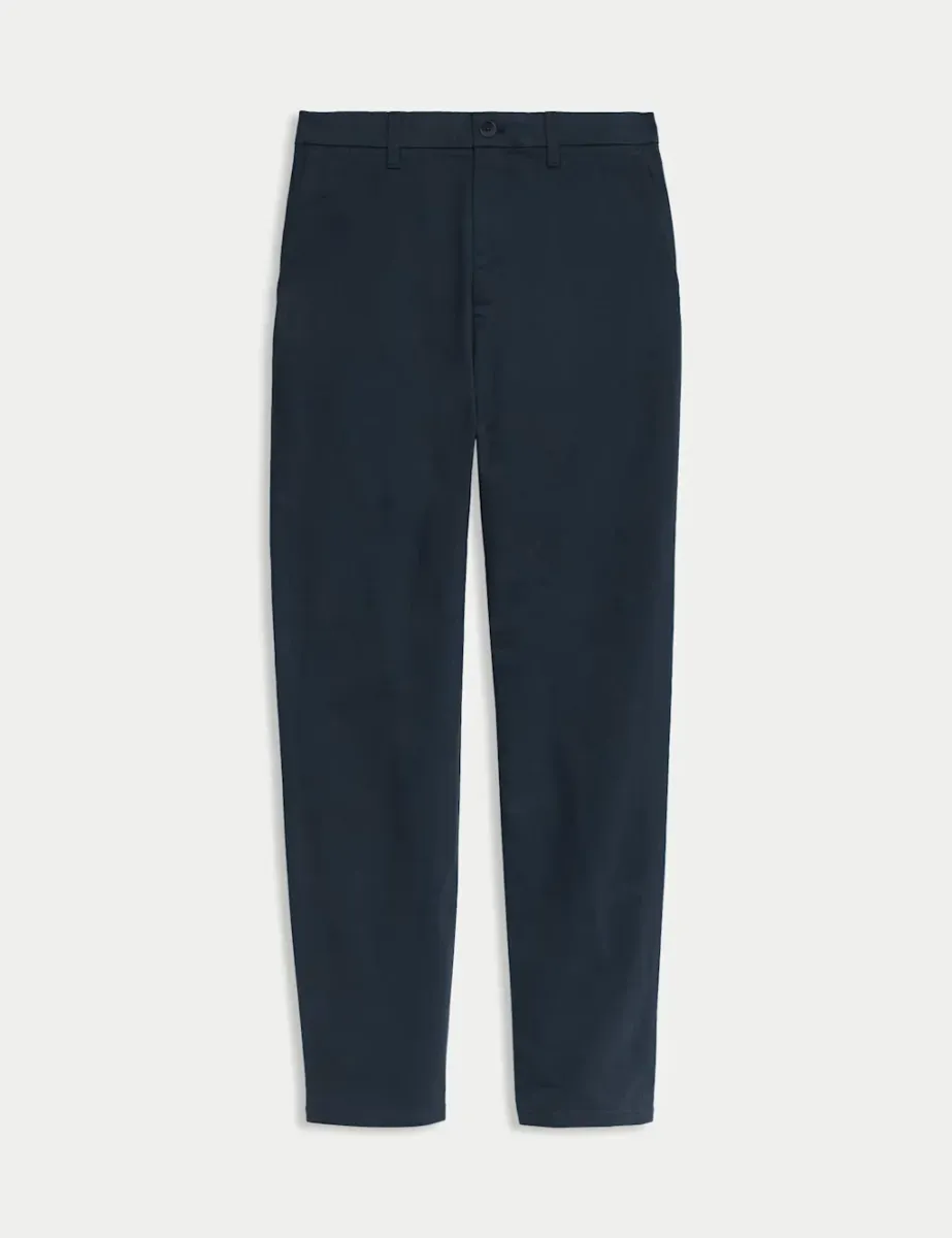 Regular Fit Stretch Chinos Navy