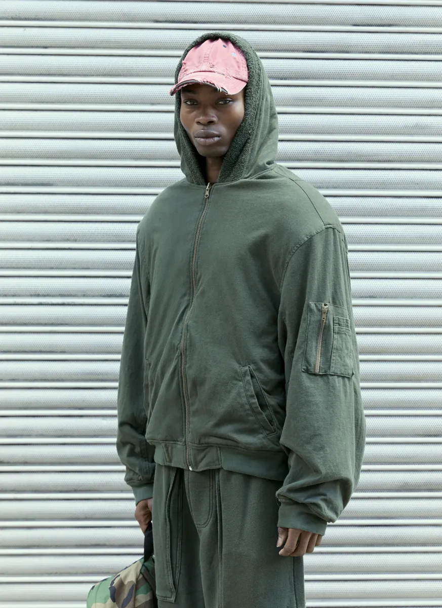 Reversible Towel Hooded Sweatshirt