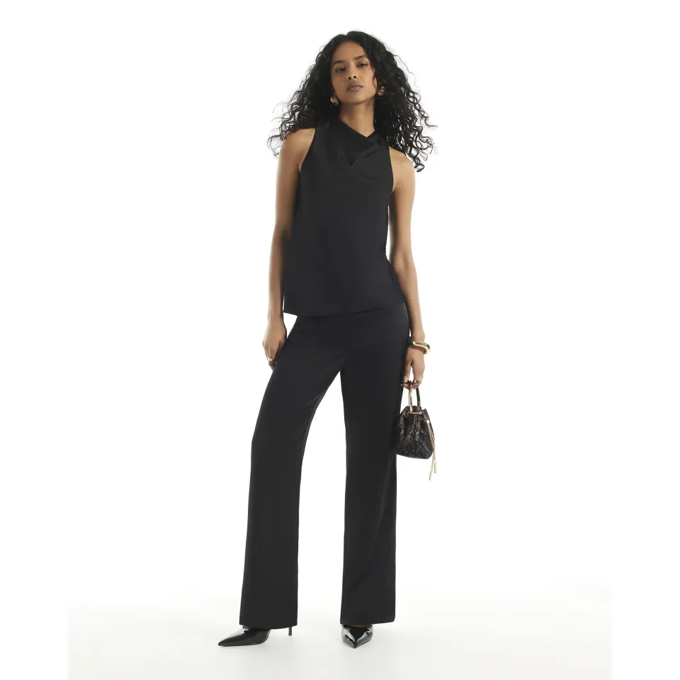 Black Satin Trousers