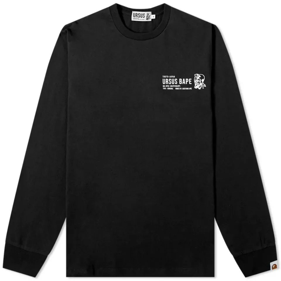 BAPE Long Sleeve Ursus Camo Tape T-Shirt