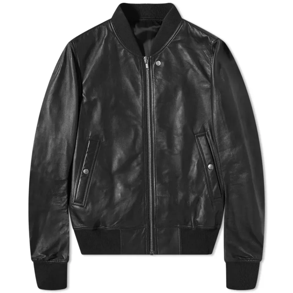 Leather Flight Bomber Jacket