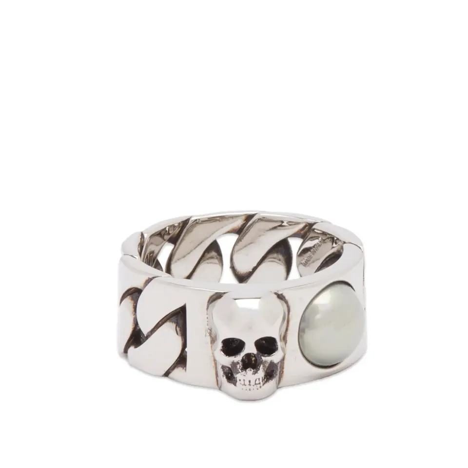 Skull & Pearl Ring