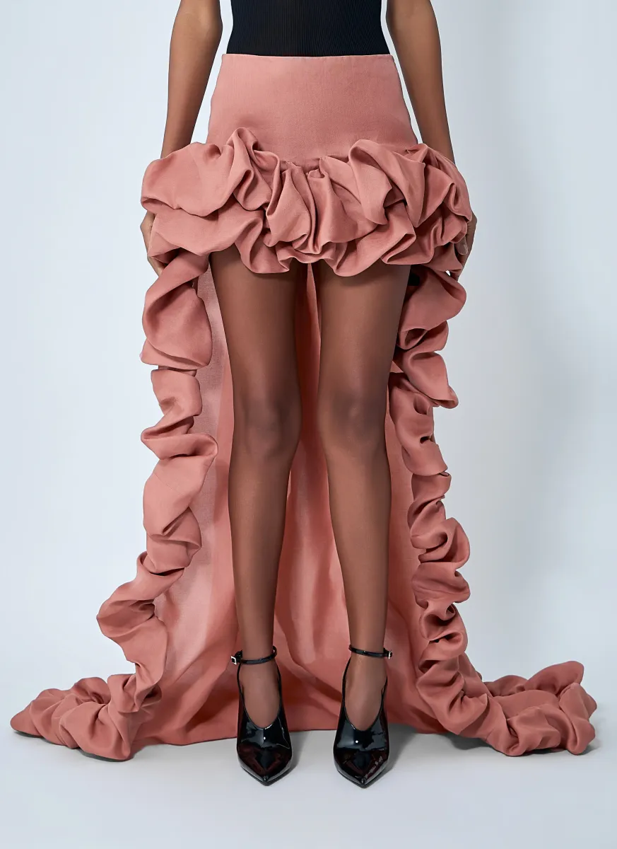 Silk Ruffle Skirt