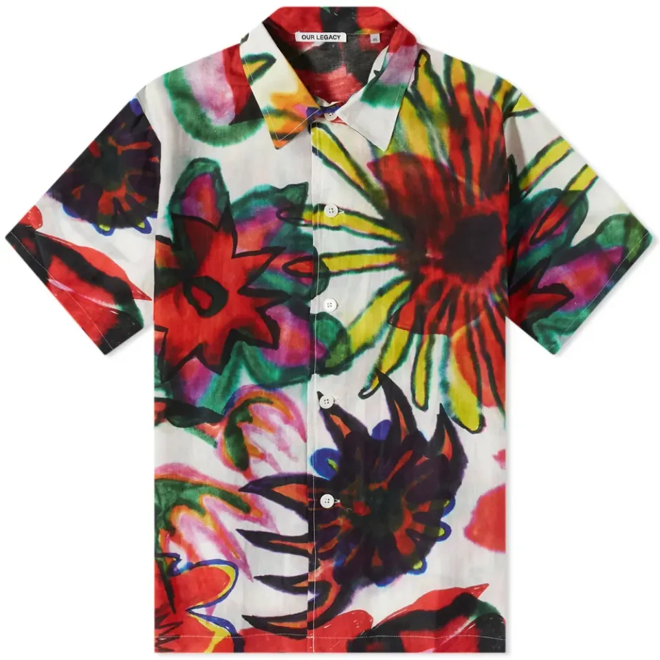 Flowers Print Vacation Shirt