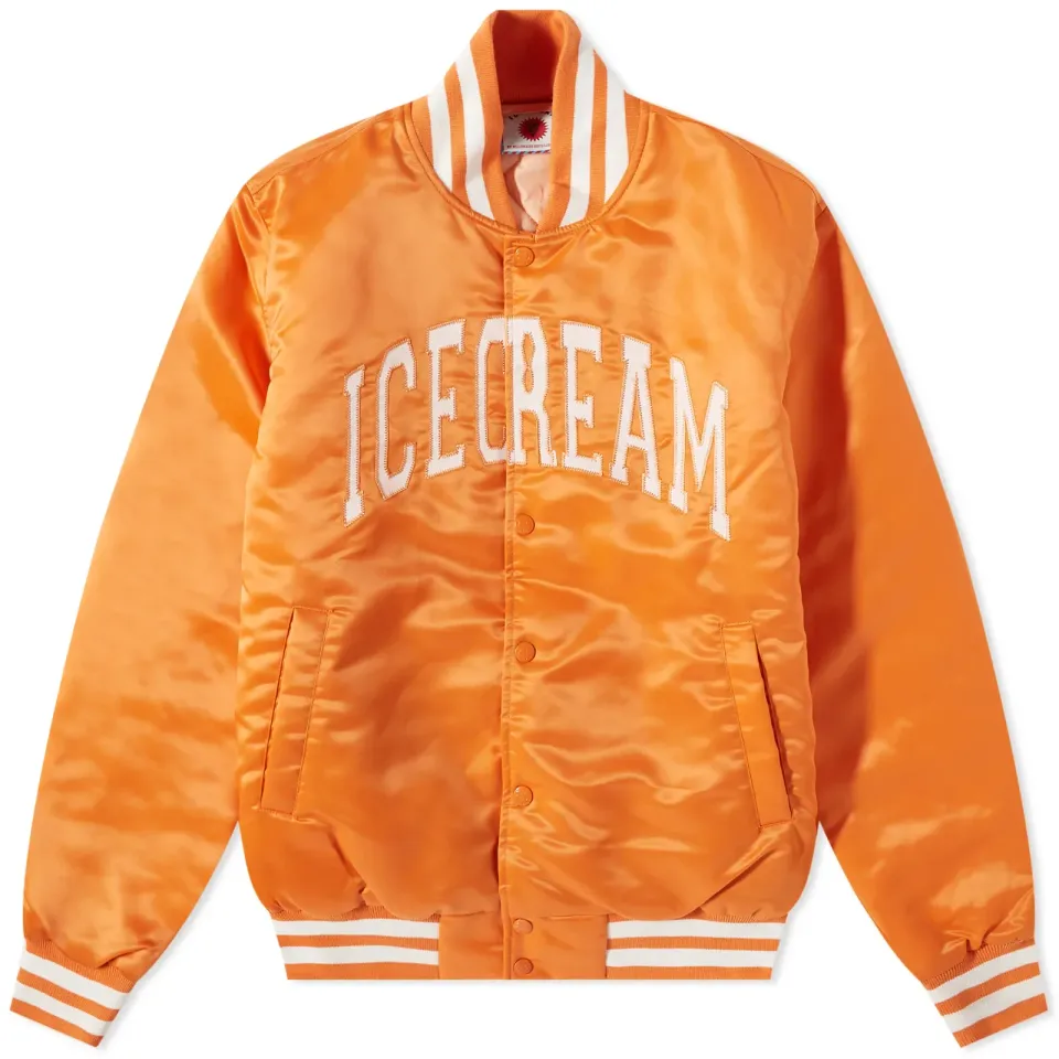 College Satin Bomber Jacket