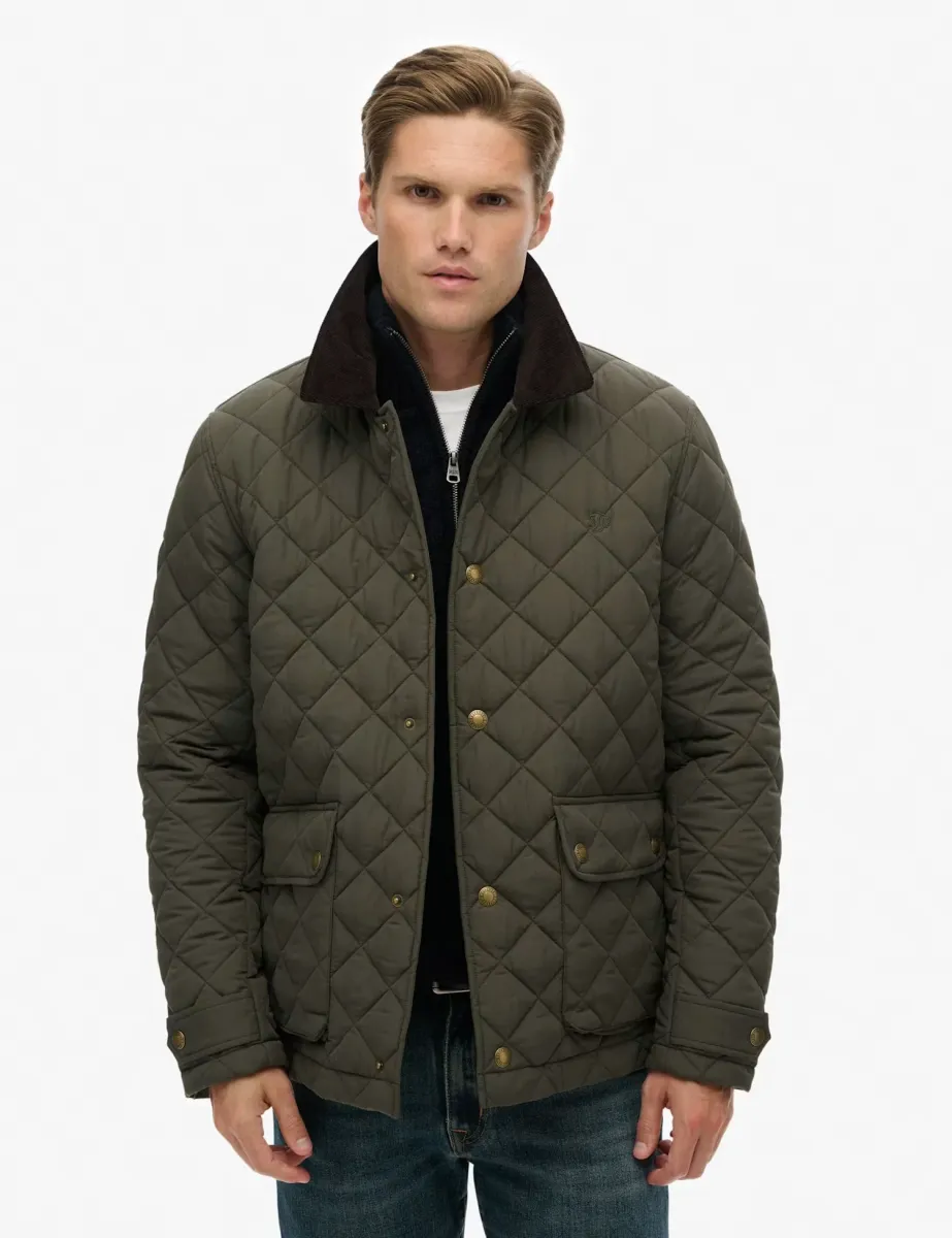 Quilted Padded Jacket Khaki