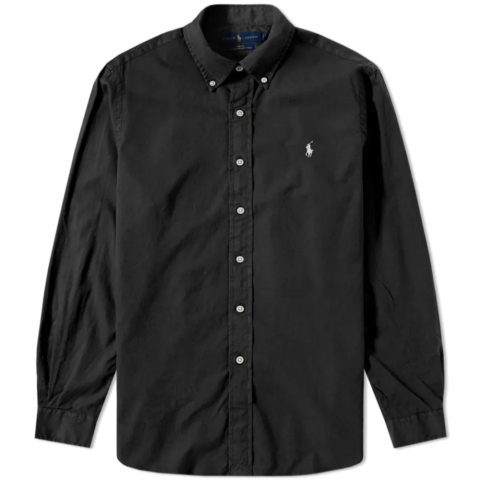 Garment Dyed Button Down Twill Shirt