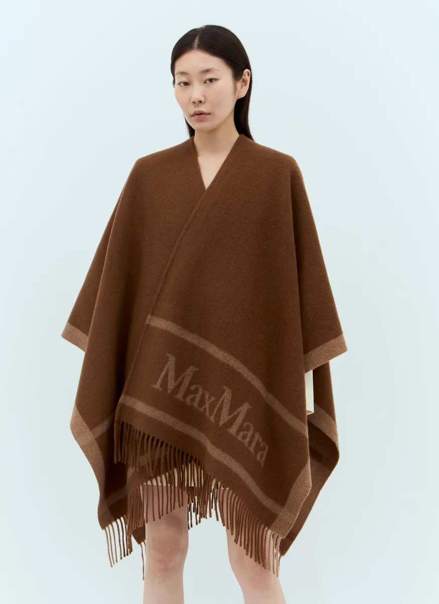 Wool Cloak With Fringes