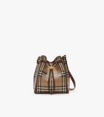 Mini Check Bucket Bag in Archive beige - Women, Cotton