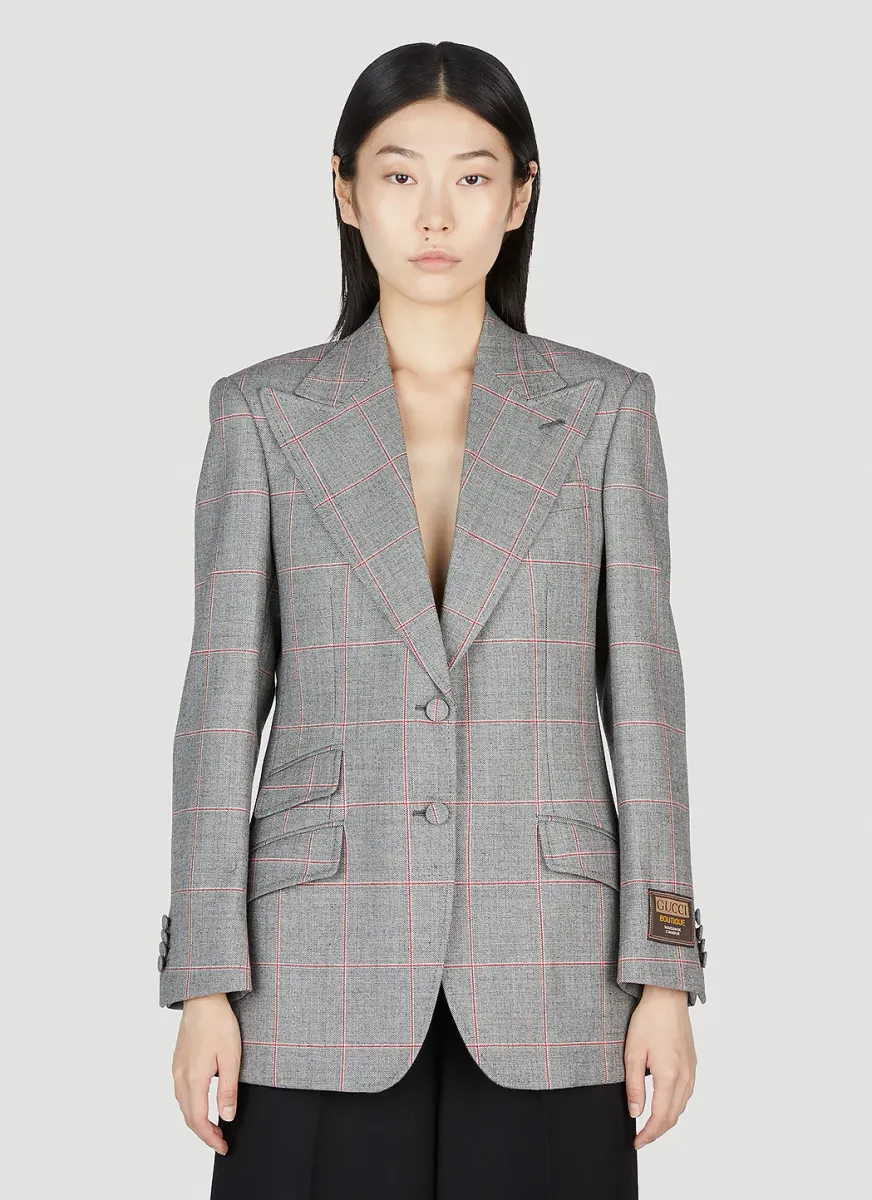 Maison De L'Amour Check Blazer