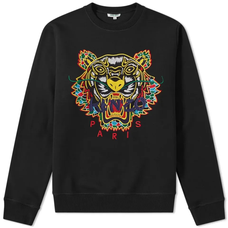 Dragon Tiger Embroidered Crew Sweat