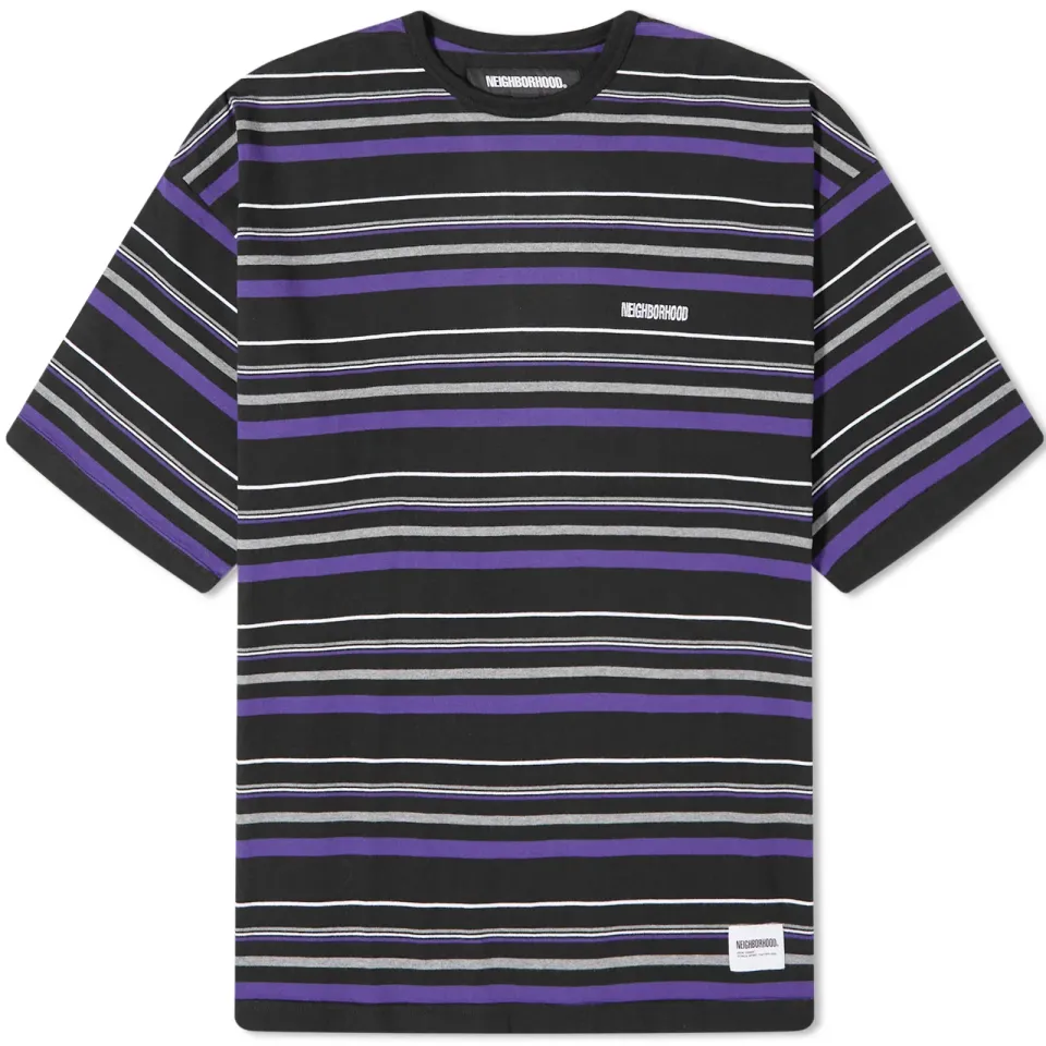 Border Stripe Crew Neck T-Shirt