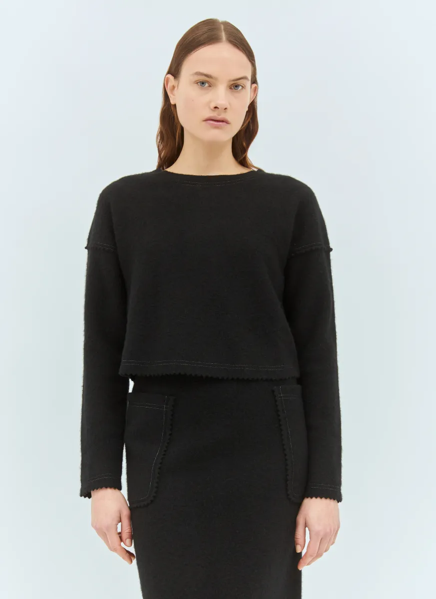 Wool And Cashmere Cropped Sweater