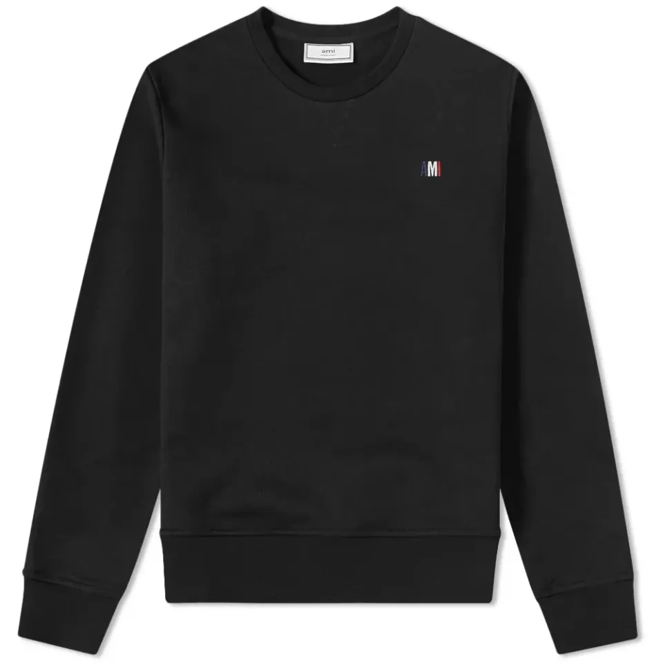 AMI Small Tricolour Logo Crew Sweat