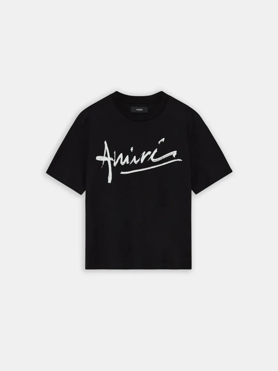 SCRIPT TEE - BLACK