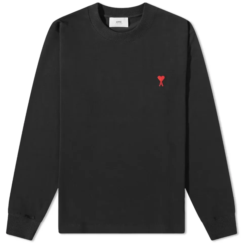 AMI Long Sleeve Small A Heart T-Shirt