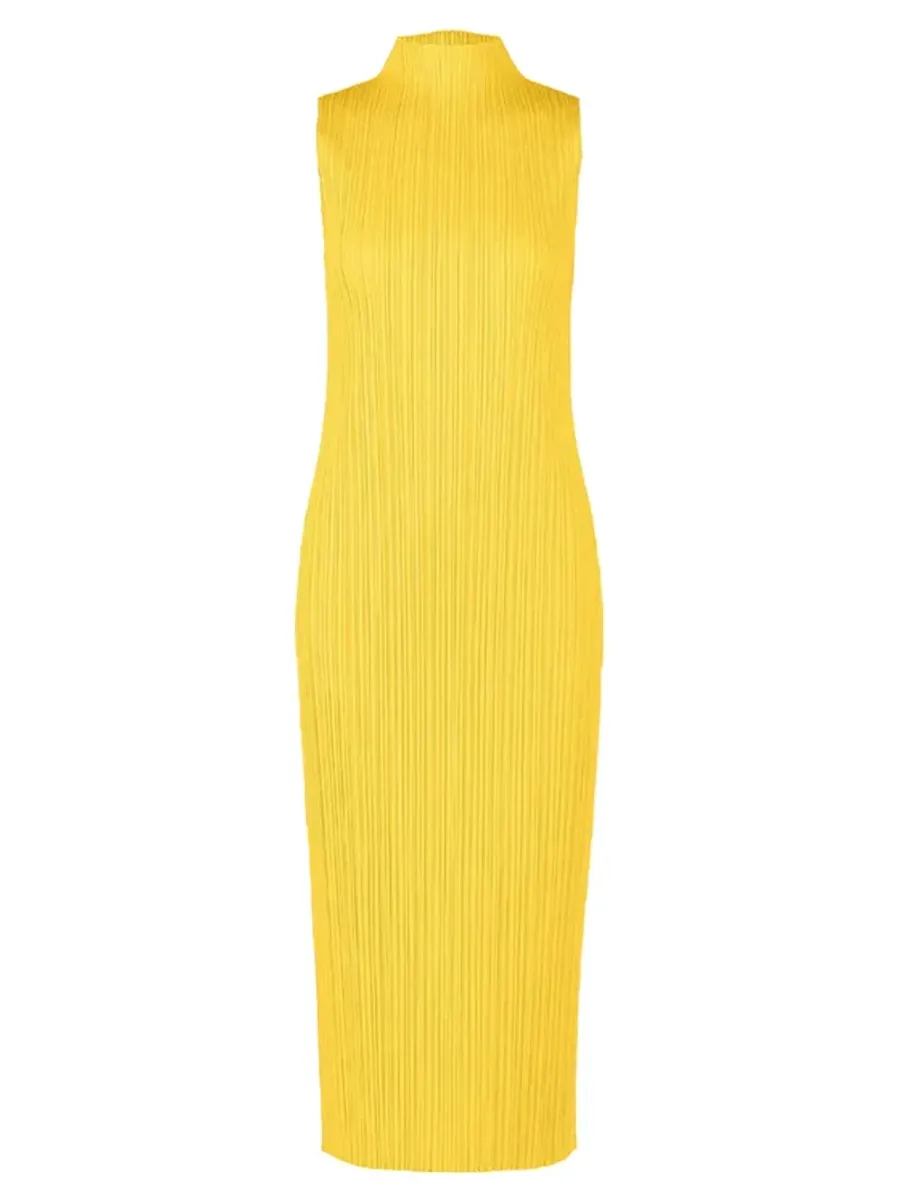 Pleats Please Dress Yellow