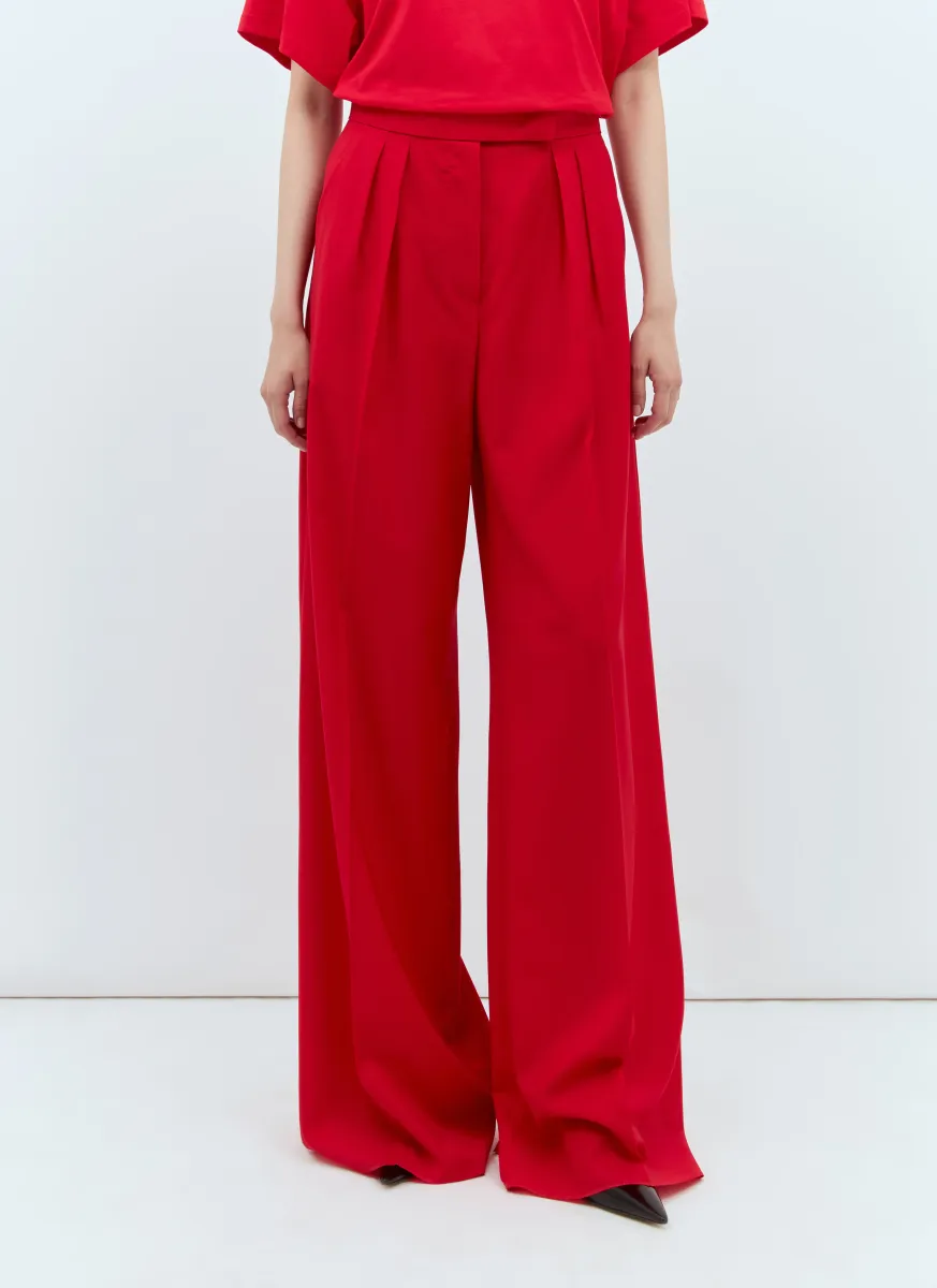 Wide-Leg Wool Pants