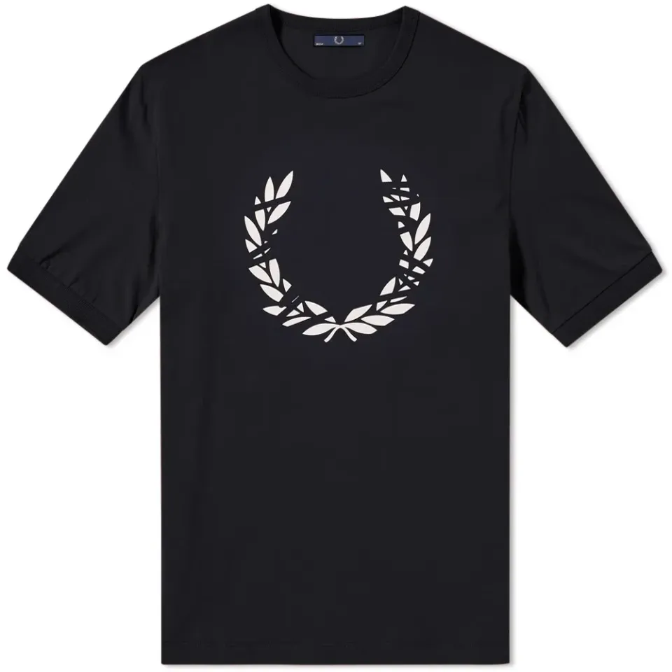 Fred Perry Laurel Scratched Printed Tee