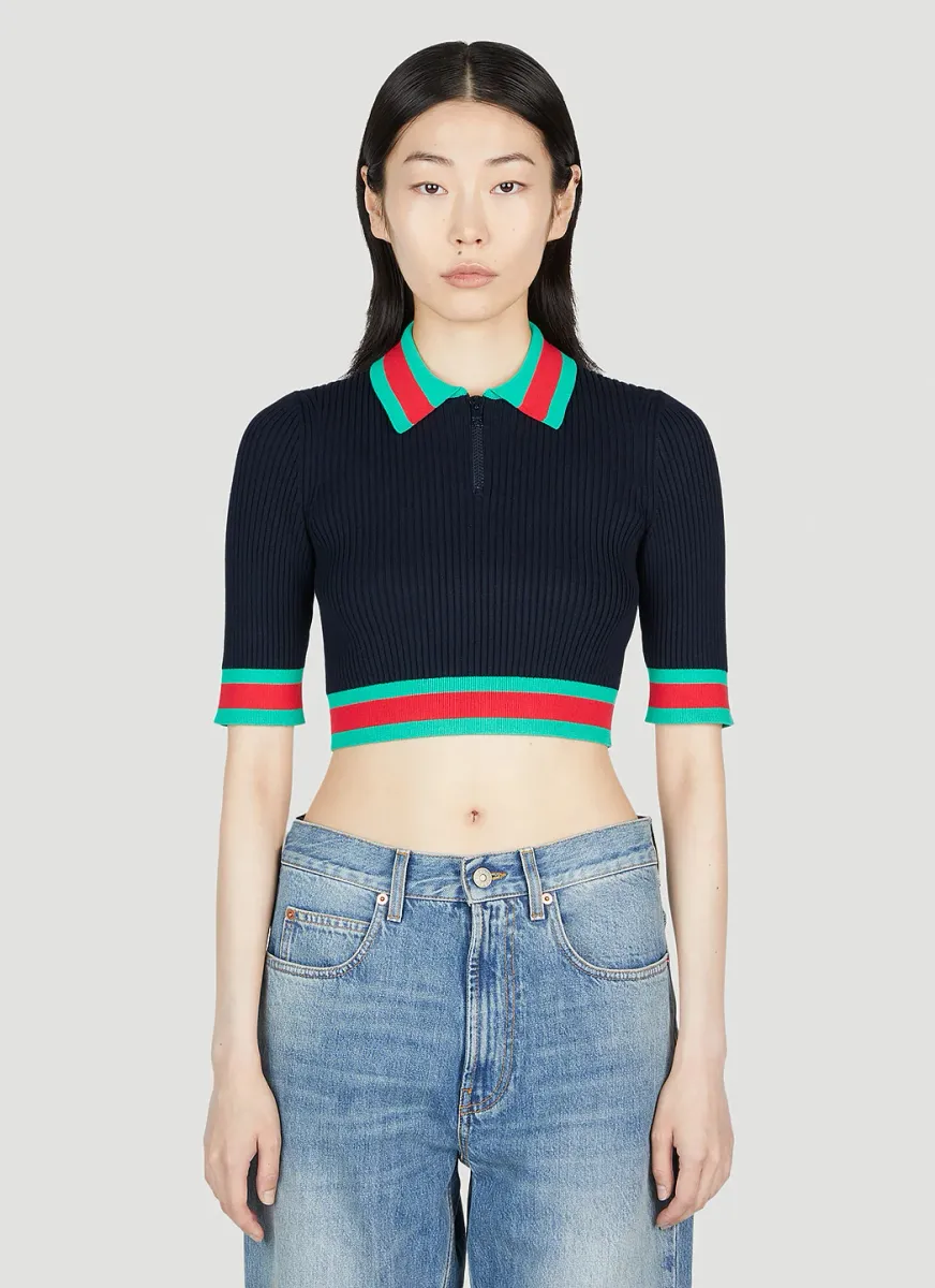 Cropped Polo Top