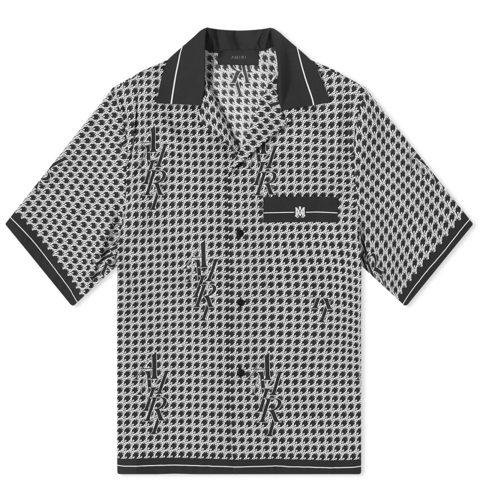 Houndstooth Short Sleeve Vacation Shirt