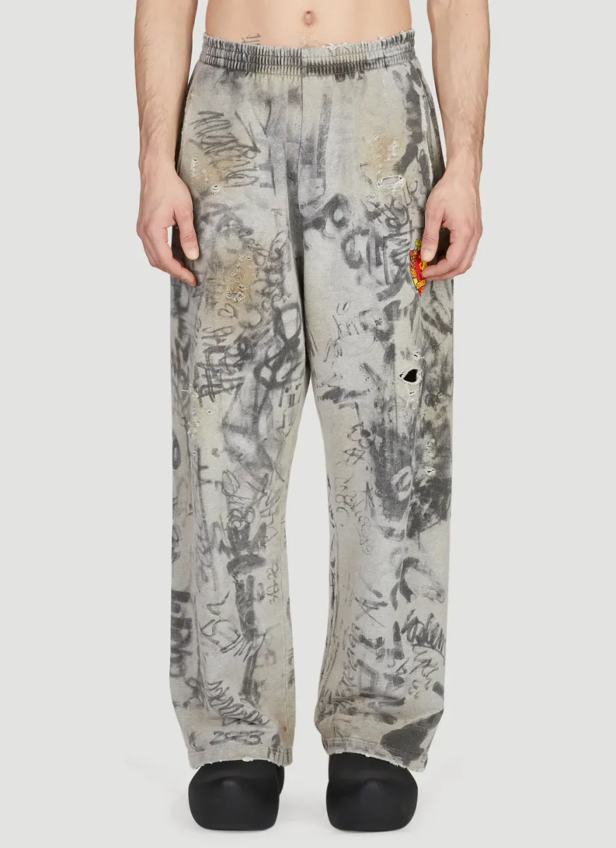 Scribbled Track Pants