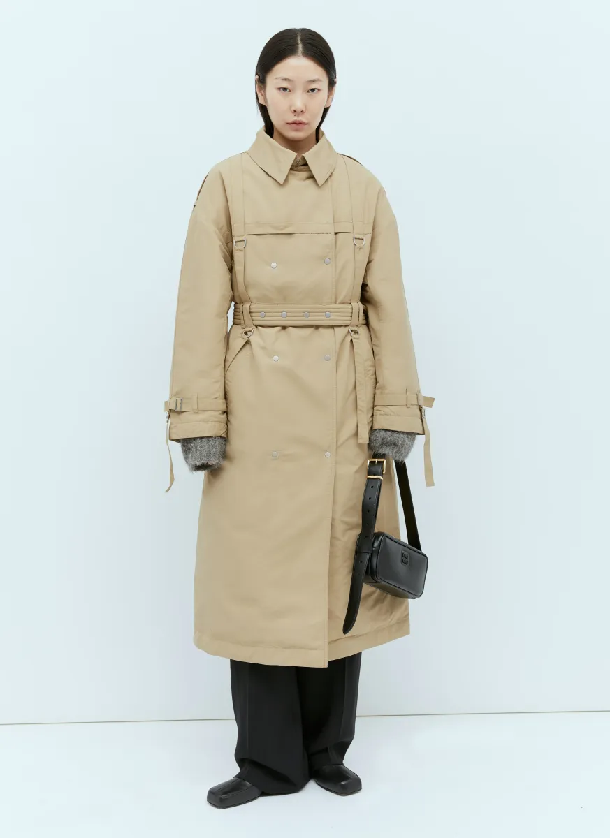 Lightweight Down Strap Trench Coat