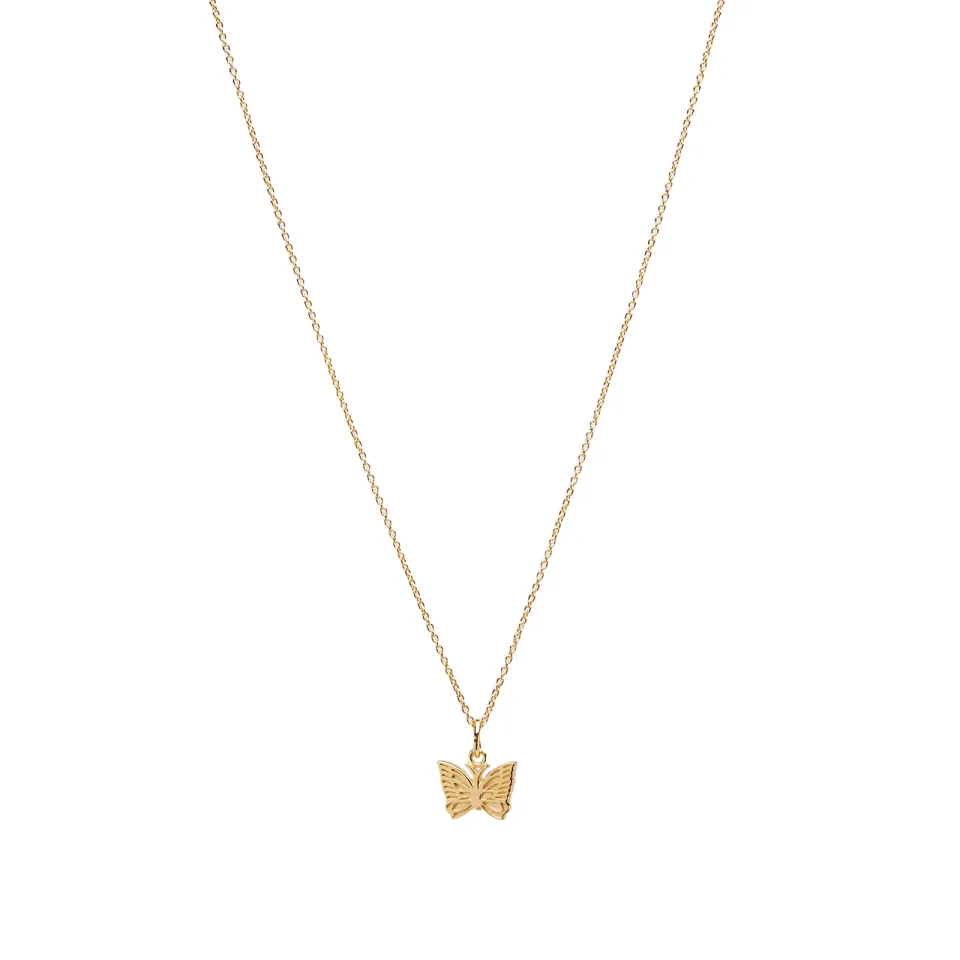Gold Plated Papillon Pendant Necklace