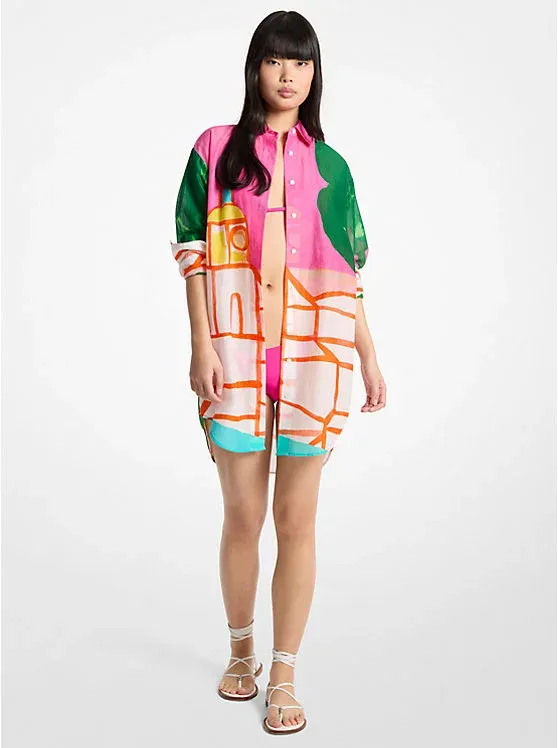 X Christina Zimpel Cotton Lawn Shirtdress