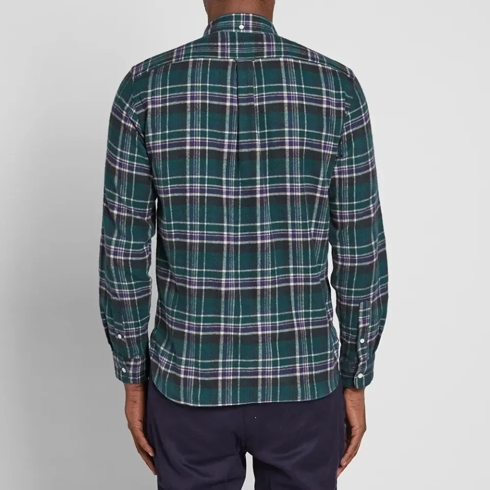 Button Down Shaggy Block Check Shirt