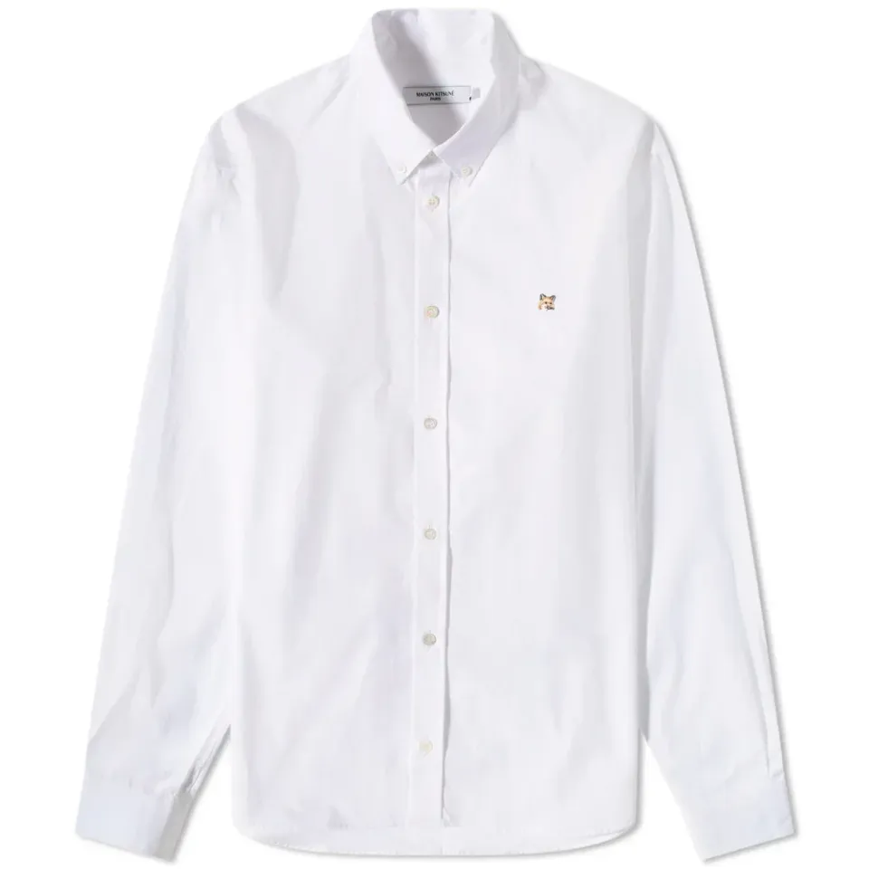 Maison Kitsuné Fox Head Embroidery Classic Shirt