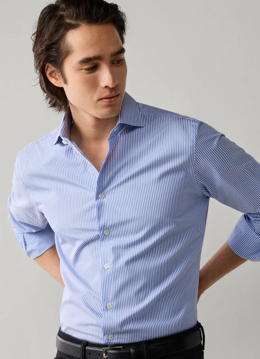 Tailored Fit Formal Bengal Stripe Shirt