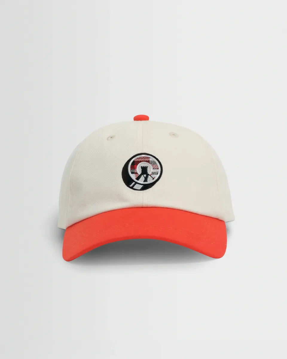 Spencer - Ecru and Red Camden Cotton Sports Cap