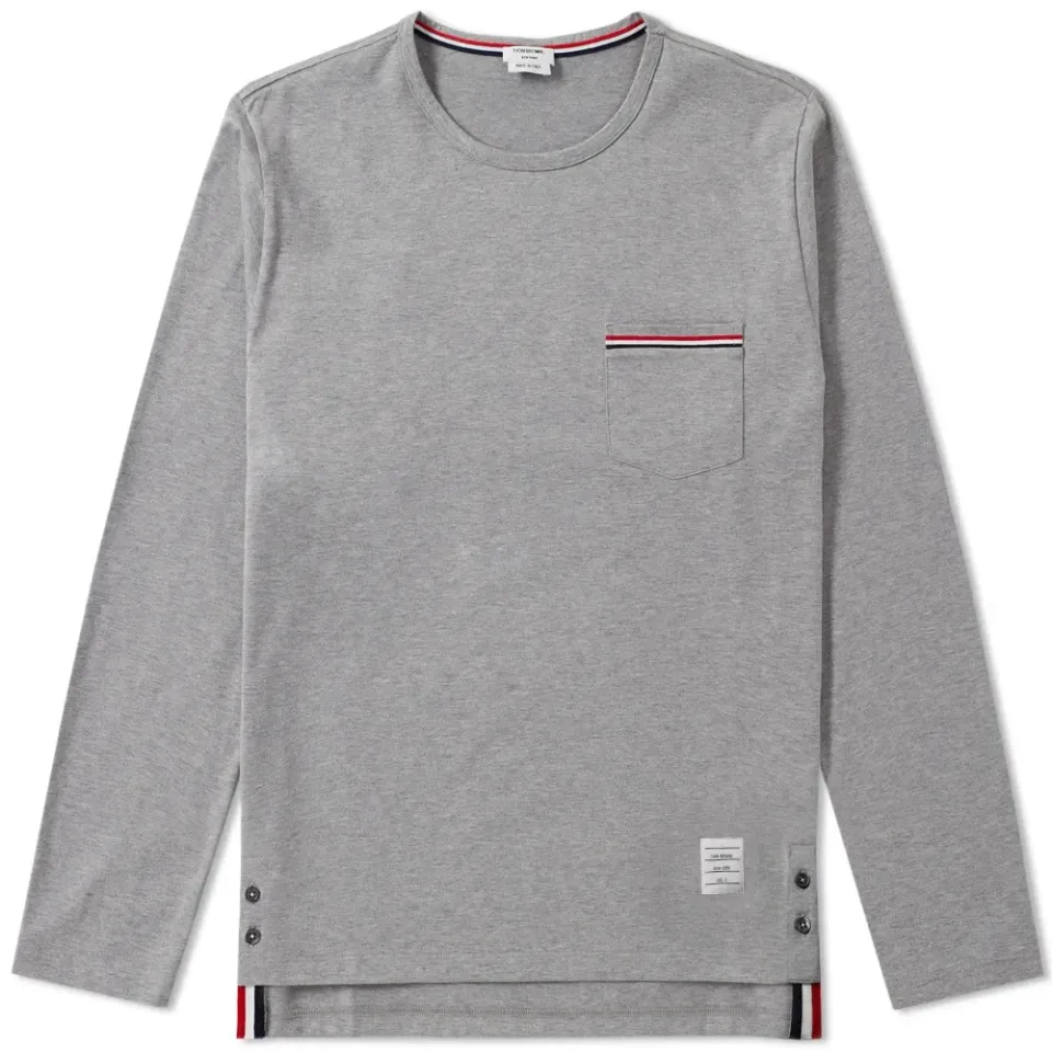 Long Sleeve Medium Weight Jersey Pocket Tee