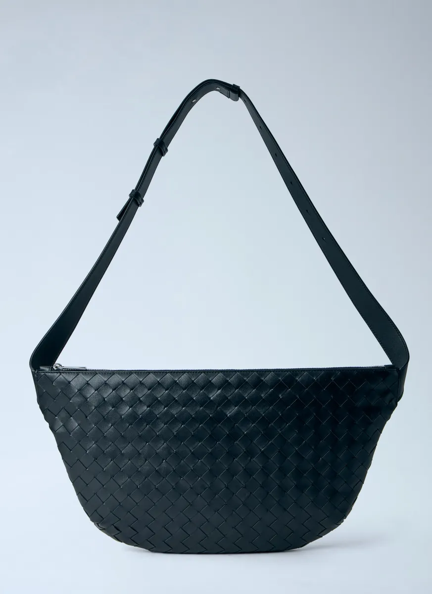 Intrecciato Leather Crossbody Bag