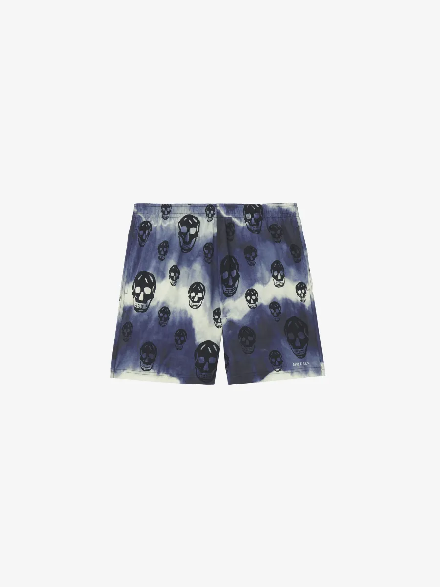 Tie-Dye Skull Swim Shorts