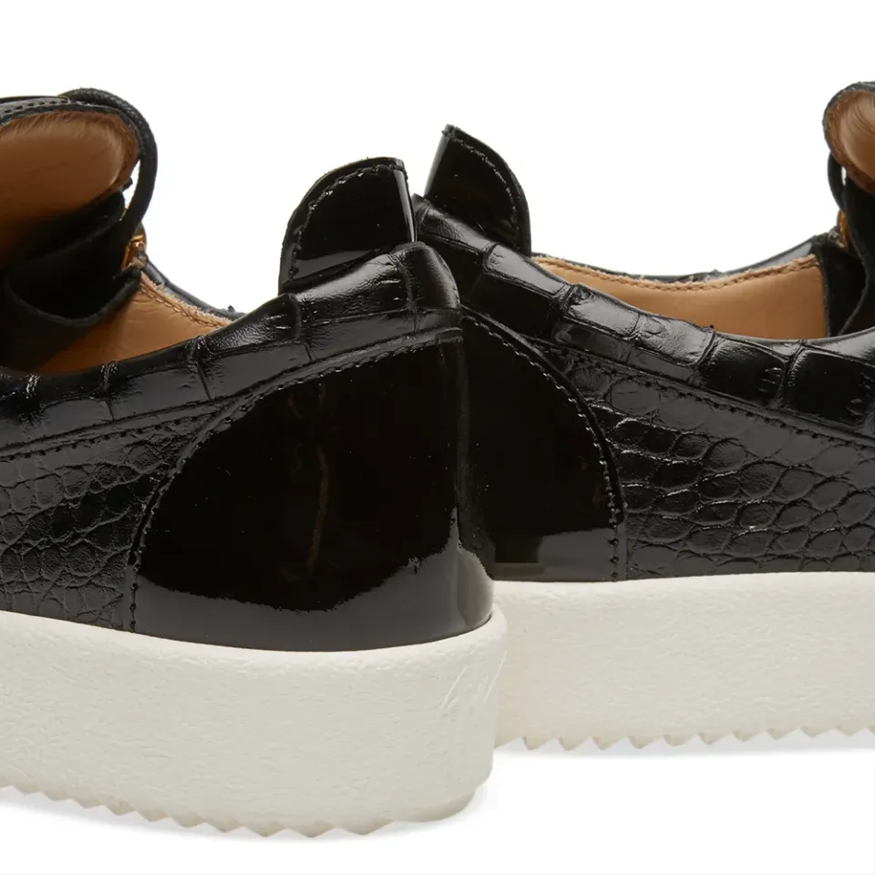 Croc Embossed Double Zip Low Sneaker