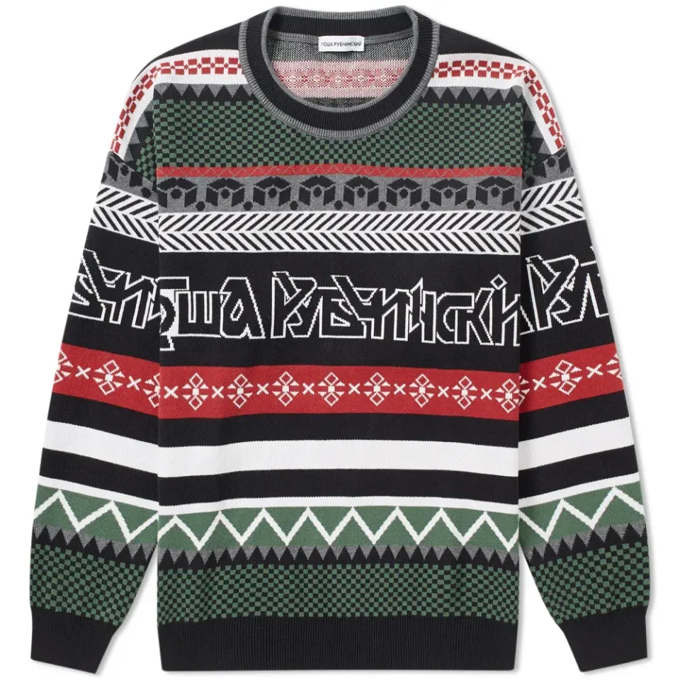 Fair Isle Logo Knit Sweat