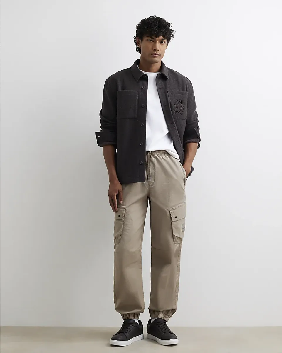 Regular Fit Stretch Cargo Trousers