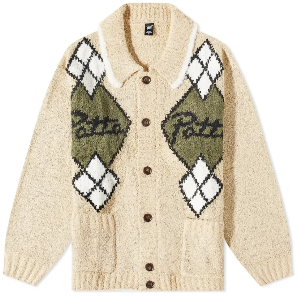 Argyle Knitted Cardigan