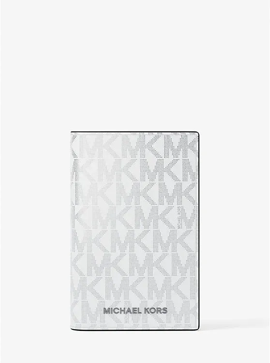 Hudson Metallic Signature Logo Folding Card Case