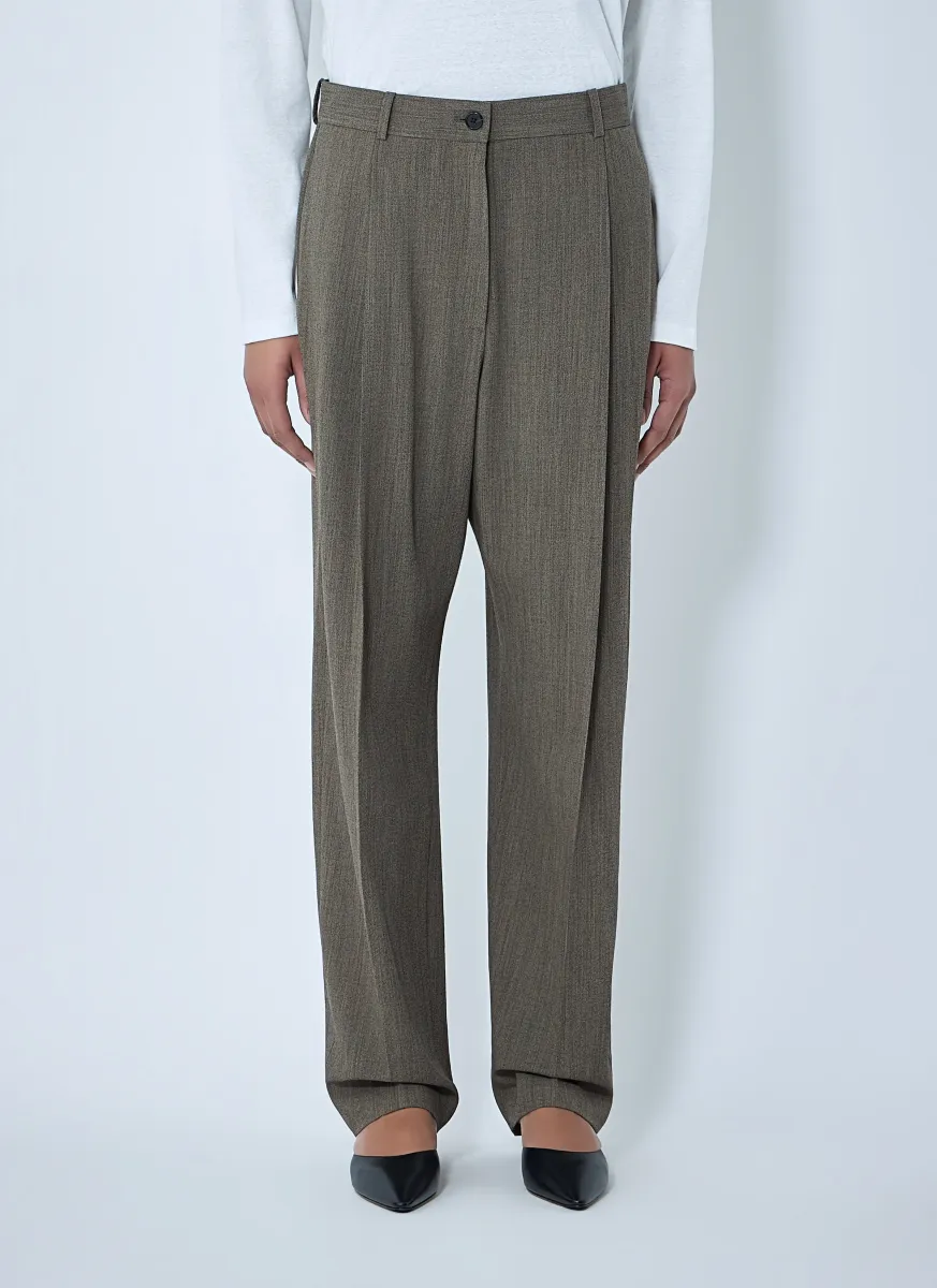 Gianni Wool Straight Pants