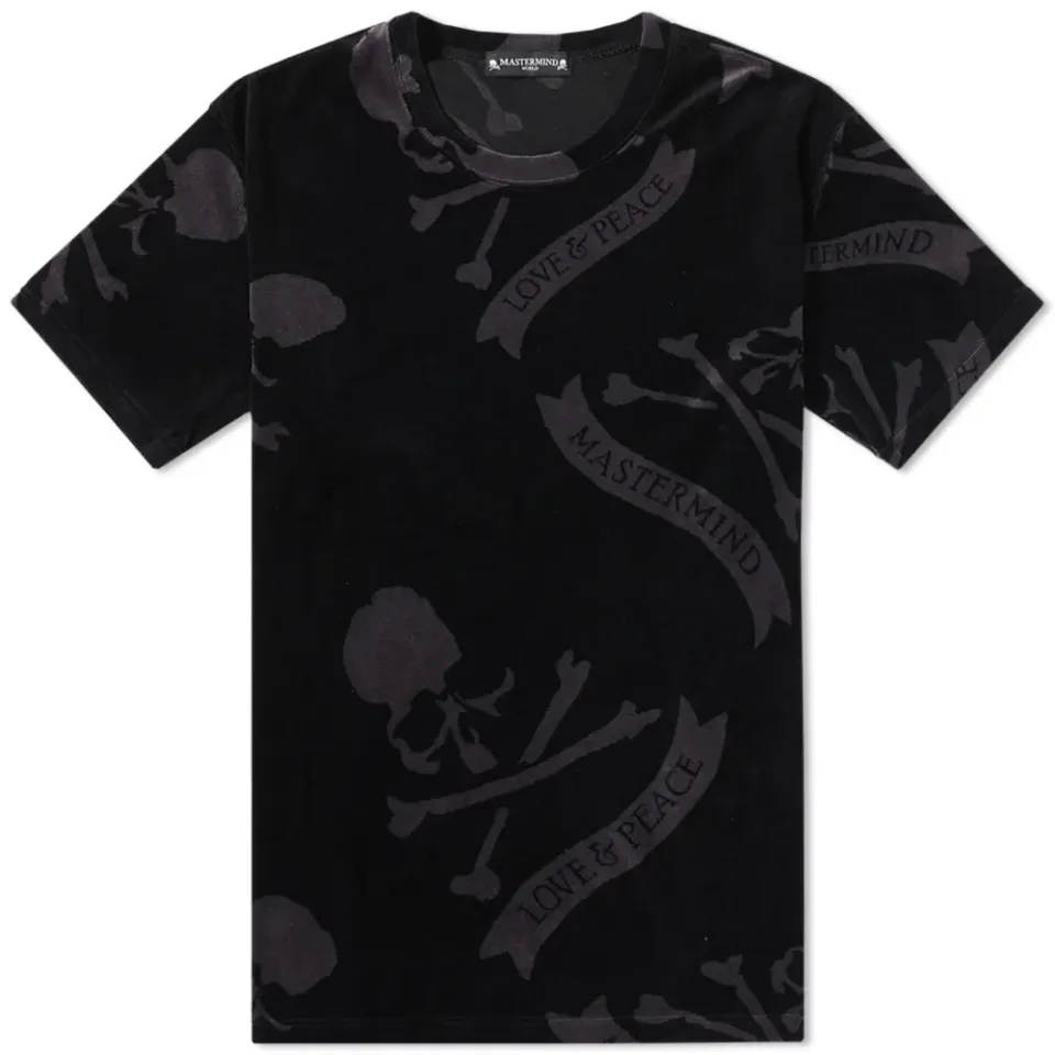 All-Over Skull Velour T-Shirt