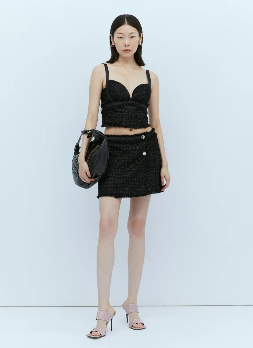 Medusa Tweed Mini Skirt