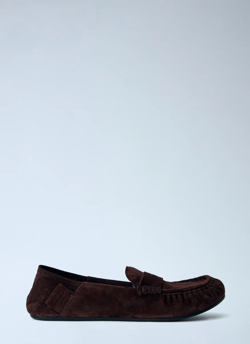Suede Saddle Loafers