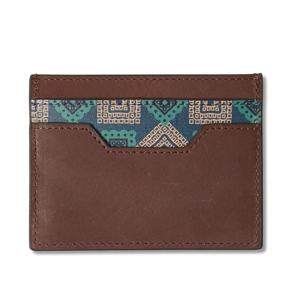 Fred Perry x Drake's Geometric Card Wallet