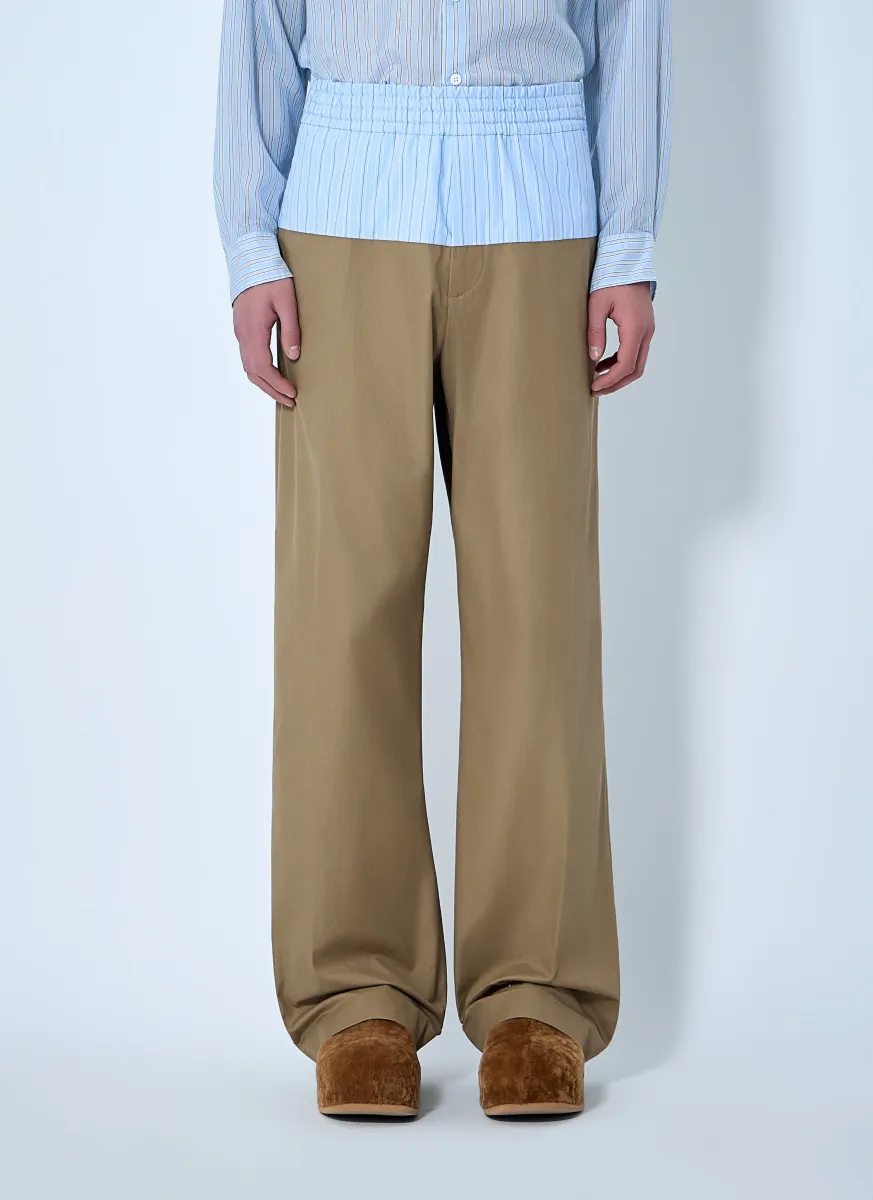 Wide-Leg Trousers with Elasticated Waistband