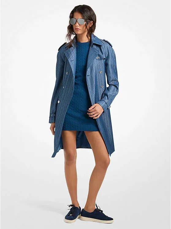 MK2000 Logo Jacquard Trench Coat