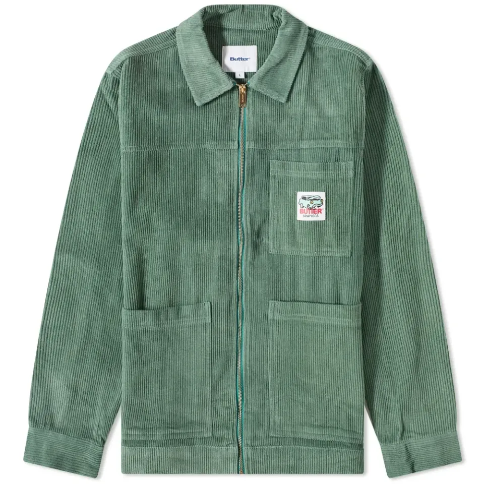 High Wale Cord Zip Overshirt
