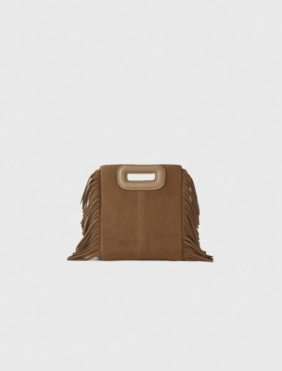 M mini bag in suede leather